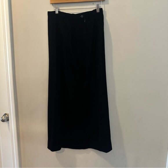 Talbots Black Velvet A-Line Maxi Skirt Size 6 Elegant Holiday Winter - Picture 3 of 10